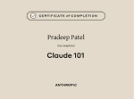 Anthropic Academy Claude 101 certificate