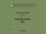 Anthropic Academy Claude Code 101 certificate